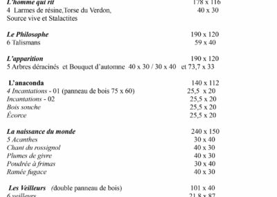 Liste travaux Expo La Montagne Médiathèque 2025